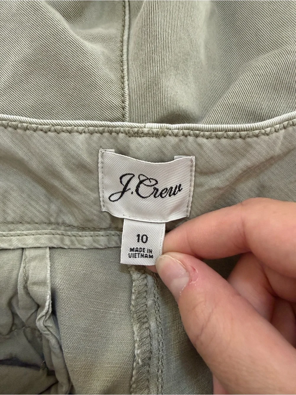 J. Crew Olive Green High-Rise Bermuda Shorts
